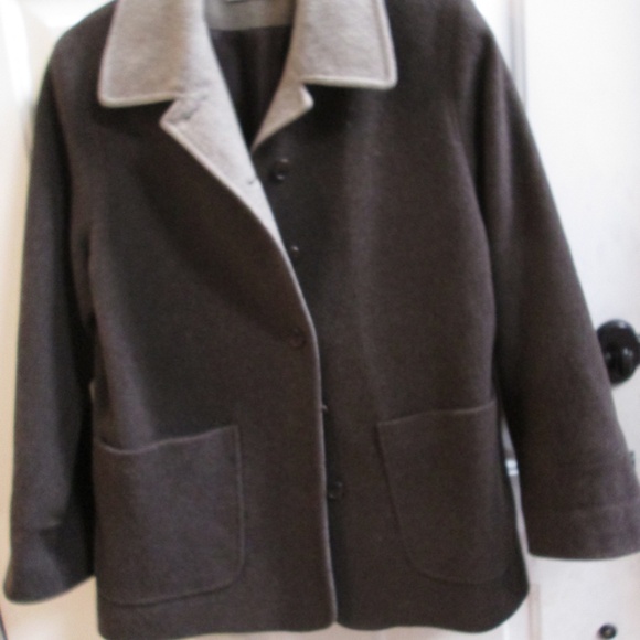 Vtg FORECASTER women's gray thigh length WOOL Jacket Sz 8 USA Made - Picture 6 of 16